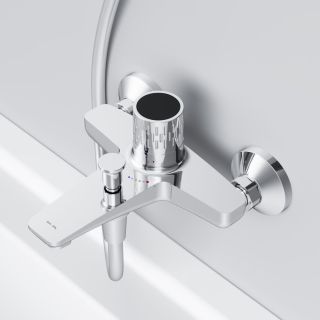 Смеситель для ванны AM.PM Gem F90A10400 с индикацией температуры Хром