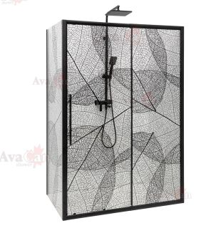 Душевой уголок AvaCan FB 120-140 + SB 90 чёрный