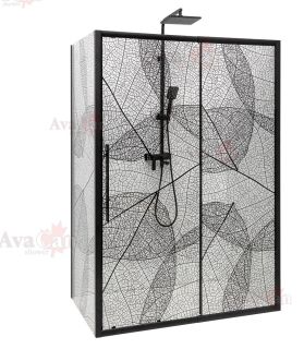Душевой уголок AvaCan FB 160-180 + SB 80 чёрный