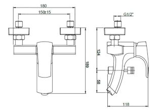 Смеситель для ванны Paini Angel ANCR111LMKM хром