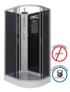 Душевая кабина Niagara NG-3512-14LBKT 120x80см серебро/тонированное