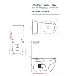 Унитаз Artceram HERMITAGE HEV006 01 00 белый