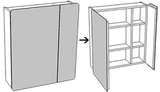 Зеркало-шкаф Corozo Монро 60см белый SD-00000724