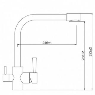 Смеситель для кухни Merkur 26044-3 бронза