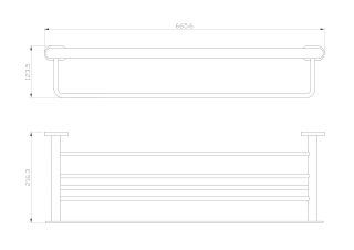 Полка для полотенец  Wonzon & Woghand First WW-8481 хром