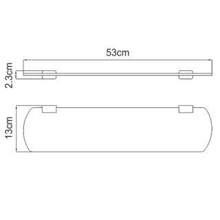 WasserKRAFT Полка стеклянная K-7924