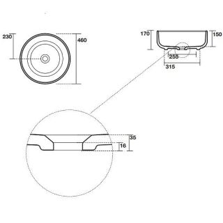 Раковина Kerasan Ciotola 430230 белая 46 см