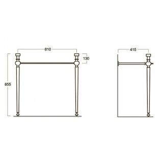 Консоль под раковину Simas Arcade ARCG2br Бронза