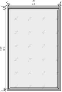 Зеркало Armadi Art Monaco 70см бордо/золото 566-RG