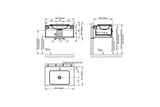 Тумба с раковиной Astra-Form Классик 4631177714047 80 см зелёный матовый