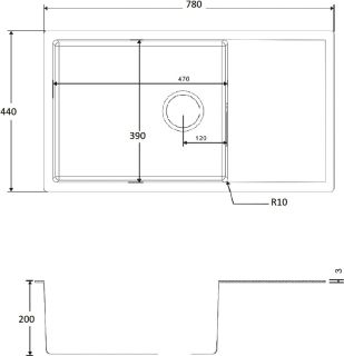 Мойка кухонная Zorg Inox PVD PVD 7844 GRAFIT