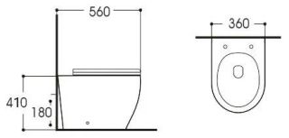 Приставной унитаз напольный Aquatek Европа белый AQ1902-00