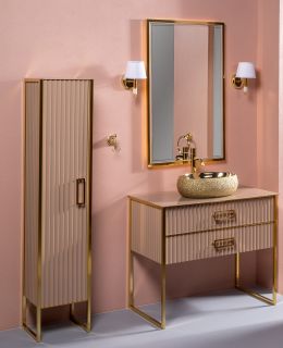 Пенал Armadi Art Monaco 170см капучино/золото 868-CPG