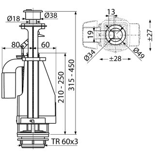 Сливная арматура Koller Pool SMUP
