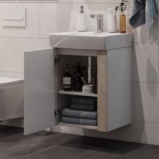 Тумба под раковину Акватон Кантри 50см белый/дуб Верона 1A257801AHB20