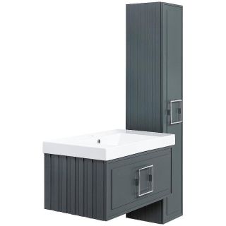 Тумба под раковину La Fenice Cubo FNC-01-CUB-G-80 Серая матовая 80 см