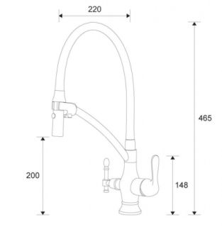 Смеситель для кухни ZORG Sanitary ZR 347-8 YF