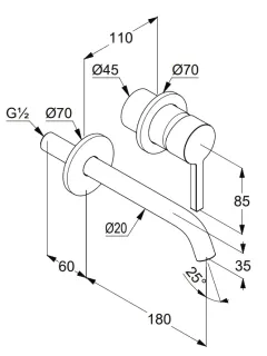 Смеситель для раковины Kludi Nova Fonte Pura 20244N015 брашированное золото