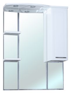 Зеркало-шкаф с подсветкой Bellezza Коралл 85см правый белый 00000001082