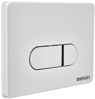 Кнопка смыва Berges Novum soft touch белый 040034