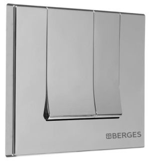 Кнопка для инсталляции BERGES NOVUM S2 матовый хром 040042