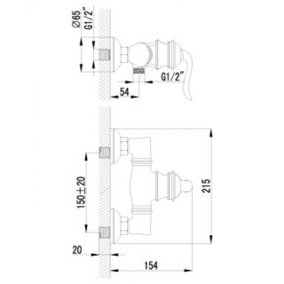 Смеситель для душа Lemark Brava (LM4703G)