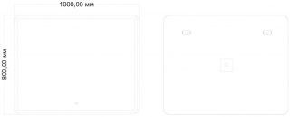 Зеркало с подсветкой Art&Max Vita 100x80см AM-Vit-1000-800-DS-F