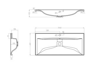 Раковина Акватон Айрис М 100см 1A73273KAG010