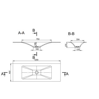 Столешница с раковиной Holbi Sirius 120см цветной матовый 1.05.003.11.3