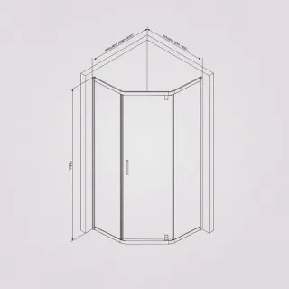 Душевой уголок AM.PM Gem W90G-405-090MT профиль серебристый 90х90 см