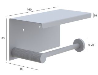 Держатель для туалетной бумаги Boheme Uno 10971-MG с полкой для телефона золото матовое
