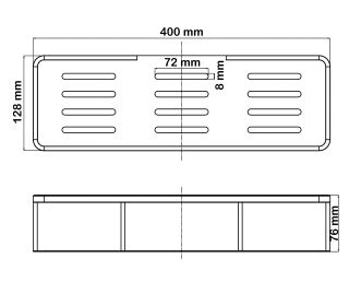 Полка для ванной комнаты Swedbe Attribut 9817 40см хром