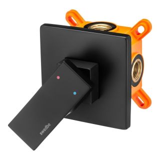 Встраиваемый смеситель Swedbe Platta 5522B подключение на один выхода чёрный