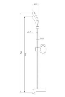 Душевая штанга Haiba HB8006 хром