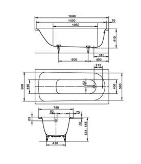 KALDEWEI SANIFORM PLUS 372-1 Standard Стальная ванна 160х75