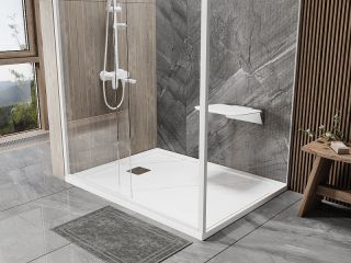 Душевой поддон из искусственного камня WasserKRAFT Rhin 120x100 44T10 Белый матовый