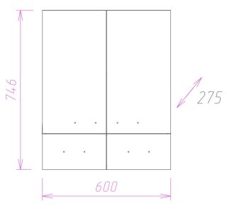 Шкаф подвесной Onika Кредо 306004 с ящиками 60см белый
