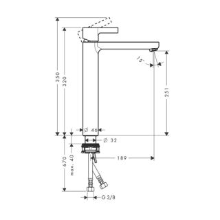 Смеситель Hansgrohe Metris S 31023000 для раковины