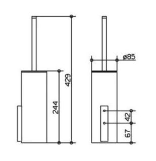Пластиковая вставка Keuco Edition 400 11564 000100 для туалетного ёршика