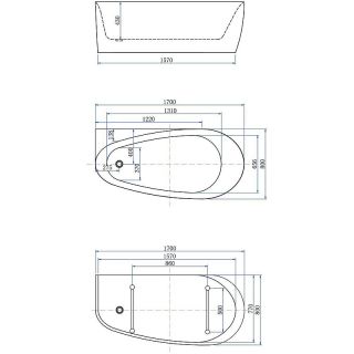 Акриловая ванна Allen Brau Priority 2.31002.20 170x80 см