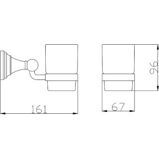 Стакан для зубных щеток Rav Slezak Morava MKA0201CMAT Черный матовый