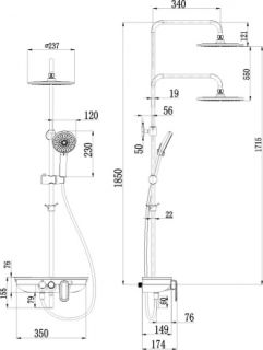 Душевая стойка Lemark Tropic LM7012BL