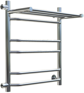 Водяной полотенцесушитель Тругор Браво ПМ 3 П 50x60x40см с полкой левый хром Браво3/ПМ506040Плев