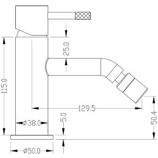 Смеситель для биде Boheme Uno 466-WCR белый/хром