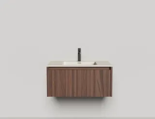 Подвесная тумба Salini Domino 27D208ONF 80см эмаль/фрезерованный фасад Onda Plus