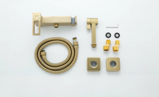 Гигиенический душ со смесителем Gappo G2017-3 золотой сатин