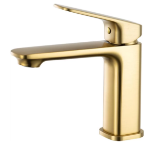 Смеситель для раковины Gappo G1028-3 золотой сатин