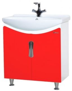 Тумба под раковину Bellezza Лагуна 65см красный 00000001377