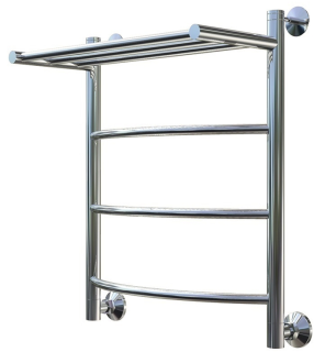 Водяной полотенцесушитель Тругор Приоритет НП 1 П с полкой 60x50см хром Приоритет1/нп6050П
