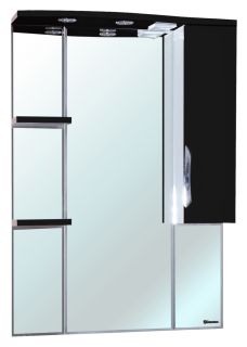 Зеркало-шкаф с подсветкой Bellezza Лагуна 75см правый чёрный 00000001113